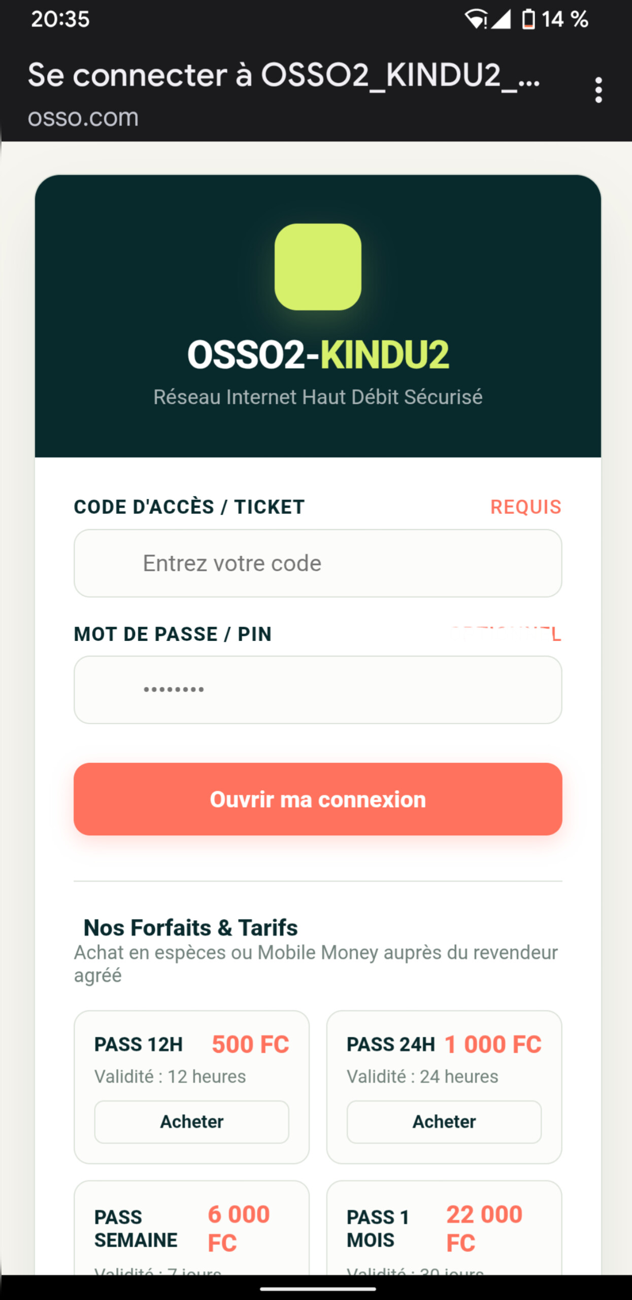 Portail captif